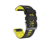 YTBHSHXZ correa de reloj, Correa de reloj ligera de aleación de titanio Correas de muñeca QuickFit(Silver Yellow,26mm)