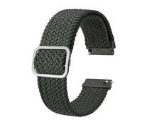 YTBHSHXZ correa de reloj， Correas de reloj de nailon for hombre, correas trenzadas ajustables, correa de reloj deportiva de liberación rápida(Green,19mm)