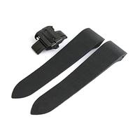YTBHSHXZ correa de reloj, Correas de reloj de silicona aptas for correa de reloj de goma impermeable(Black Black)