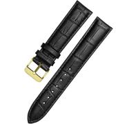 YTBHSHXZ Correa de reloj cuero 10 mm a 24, pulsera for hombres y mujeres, accesorios repuesto(Black Gold,18mm)