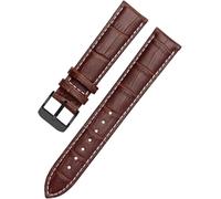 YTBHSHXZ Correa de reloj cuero 10 mm a 24, pulsera for hombres y mujeres, accesorios repuesto(Black X White Black,18mm)