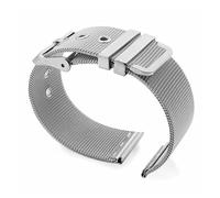 YTBHSHXZ correa de reloj， Pin de correa de acero inoxidable con correa de reloj de malla metálica de 0,4 mm(Silver,22mm)