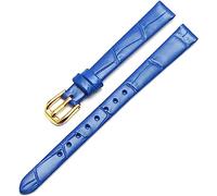 YTBHSHXZ Correa de repuesto cuero genuino Leat for mujer, tamaño pequeño, piel vaca, 6 mm, 8 y 10(Blue a)