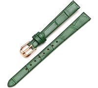 YTBHSHXZ Correa de repuesto cuero genuino Leat for mujer, tamaño pequeño, piel vaca, 6 mm, 8 y 10(Green B)