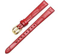 YTBHSHXZ Correa de repuesto cuero genuino Leat for mujer, tamaño pequeño, piel vaca, 6 mm, 8 y 10(Red a)
