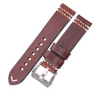 YTBHSHXZ Correas de reloj de cuero, 20 mm 22 mm 24 mm Correa de reloj de cuero genuino 4 colores Accesorios de reloj de piel de vaca Hebilla de acero