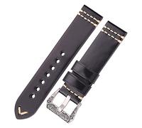 YTBHSHXZ Correas de reloj de cuero, 20 mm 22 mm 24 mm Correa de reloj de cuero genuino 4 colores Accesorios de reloj de piel de vaca Hebilla de acero