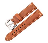 YTBHSHXZ Correas de reloj de cuero, accesorios for relojes Correa de piel de vaca 20 mm 22 mm 24 mm 26 mm Correa de cuero for hombres y mujeres Hebilla de acero