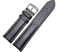 YTBHSHXZ Correas de reloj de cuero, correa de cuero negro marrón oscuro 18 19 20 21 22 24 mm Correa for hombres y mujeres Hebilla pulida