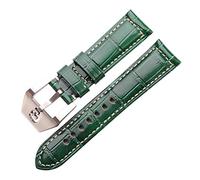 YTBHSHXZ Correas de reloj de cuero, correa de piel de vaca 22 mm 24 mm cuero genuino correa de reloj for hombres y mujeres correa de metal hebilla hueca accesorios de reloj