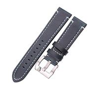YTBHSHXZ Correas de reloj de cuero, correa vintage 18 mm 20 mm 22 mm 24 mm Correa de cuero de vaca for hombres y mujeres Pulsera Correa de cuero genuino