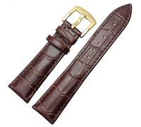 YTBHSHXZ Correas de reloj de cuero, negro-marrón 19 mm 20 mm 21 mm 22 mm Accesorios de reloj de correa suave y hebilla de metal de acero