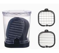 YTBHSHXZ, Cortador de frutas 2 en 1 de alta velocidad for fresas, plátanos, uvas, huevos, etc. Cortador de verduras de acero inoxidable.(Black)