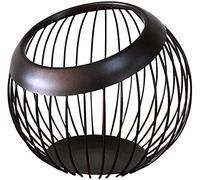 YTBHSHXZ Cuencos de alambre metálico for almacenar frutas y verduras, cestas for huevos cocina, soporte estilo minimalista nórdico(Black)