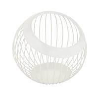 YTBHSHXZ Cuencos de alambre metálico for almacenar frutas y verduras, cestas for huevos cocina, soporte estilo minimalista nórdico(White)
