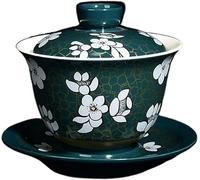 YTBHSHXZ Cuencos, juego de té kung fu, cuenco cubierto, taza, cerámica china, sopera, vajilla tradicional multicolor, color sólido, portátil, for viajes, hermosa tetera(0)