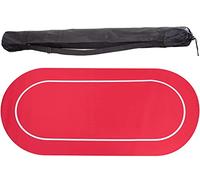 YTBHSHXZ Disposición de la Mesa de póquer, tapete de Mesa de póquer Ovalado portátil con Bolsa de Transporte(Rosso)