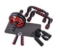 YTBHSHXZ, Equipo de Ejercicio Muscular, Prensa Abdominal, Rodillo, Equipo de Fitness for el hogar, Entrenador con Barra de Flexiones.(Rosso)