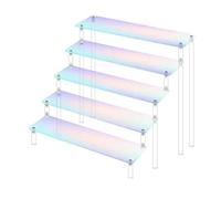 YTBHSHXZ, Estante de exhibición de acrílico de 2/3 Niveles, Estante de exhibición Colorido for perfumes, exhibición DIY(Colorful 5 Tier,30cm)