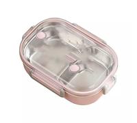 YTBHSHXZ fiambrera, Fiambrera for microondas con compartimentos, recipiente portátil for alimentos, acero inoxidable(Pink)