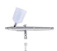 YTBHSHXZ, Juego de aerógrafo de 0,3 mm con pistola pulverizadora de doble acción con depósito de 20/40 CC, conector y llave de reparación for decoración de uñas y pasteles.