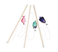 YTBHSHXZ Juguete para Gatos, 3 Piezas de Gato Interactivo con cascabeles, pez y Hierba gatera. Juguete for Gatitos. Color Aleatorio
