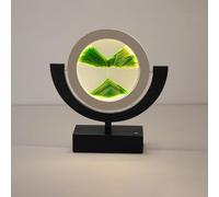 YTBHSHXZ Lámpara de arte con arena móvil, doble cara, giratoria 360°, 3 temperaturas color, multicolor, varios tamaños(Green,C Frame)