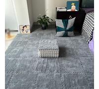 YTBHSHXZ Losetas de Alfombra entrelazadas Felpa 10 tapetes entrelazados Espuma, losetas cuadradas Tipo Rompecabezas, Bloques