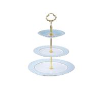 YTBHSHXZ, Mesa de Postre Desmontable de cerámica de 3 Capas, Soporte for postres y Tazas de té de la Tarde, Bandeja Multiusos for Pasteles, Bandeja for Pasteles con asa