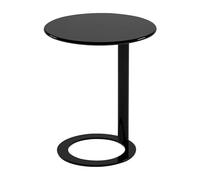 YTBHSHXZ mesita Auxiliar, Elegante Mesa Auxiliar pequeña for sofá y mesita de Noche con Base Redonda for la decoración Sala Estar el Dormitorio; diseño Que Ahorra Espacio(18.9″wx27″h,Black)
