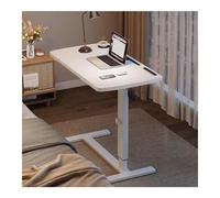 YTBHSHXZ mesita Auxiliar, Escritorio for portátil versátil con Acabado en Nogal, solución de Almacenamiento compacta for salón y Oficina(85 * 45cm,Upgraded White)