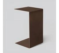YTBHSHXZ mesita Auxiliar, Mesa Auxiliar portátil Moderna de Acero 5 mm Grosor, Ideal for el salón y Dormitorio(Brown)