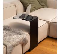 YTBHSHXZ mesita Auxiliar, Mesa Auxiliar portátil Moderna de Acero 5 mm Grosor, Ideal for el salón y Dormitorio(Black)