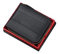 YTBHSHXZ Monedero con Ranura for Tarjeta multifunción for Licencia de Conducir, Bloqueo y Cambio Informal(Black,with Box)