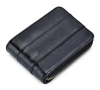 YTBHSHXZ Monedero con Ranura for Tarjeta multifunción for Licencia de Conducir, Bloqueo y Cambio Informal(Black,Without Box)