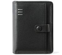 YTBHSHXZ Monedero de Moda con Tarjetero Corto y Cremallera integrada Bloqueo(Black)
