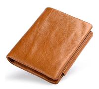 YTBHSHXZ Monedero Minimalista for Hombre con Cremallera, Ranuras for identificación, for Tarjetas de crédito y Compartimentos for Billetes(Oranje)
