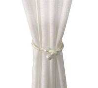 YTBHSHXZ Paquete de 2 alzapaños Ajustables Perlas for Cortinas, Elegantes y Decorativos(Wit)