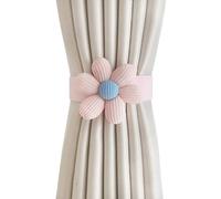 YTBHSHXZ Paquete de 2 alzapaños elásticos con diseño Flores for Cortinas, Elegantes Decorativos(Roze)