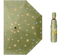 YTBHSHXZ paraguas, Resistente al viento, 8 varillas, protección UV UPF 50+, plegable, portátil, apertura y cierre automáticos, unisex(Matcha Green)