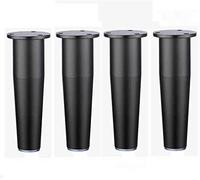 YTBHSHXZ Patas Ajustables for Muebles de aleación Aluminio, 4 Unidades, Multicolor, 80-150 mm(Black,120mm)