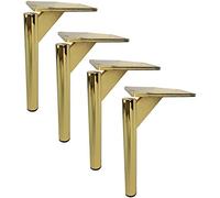 YTBHSHXZ Patas de Hierro for Muebles, Paquete 4, Multicolor, 15-23 cm(Gold,15cm)