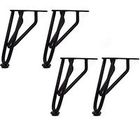 YTBHSHXZ Patas de Horquilla Negras for Muebles, 15-18 cm, 4 Unidades(18cm)