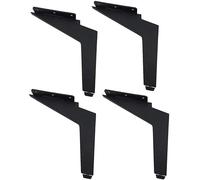 YTBHSHXZ Patas for Muebles de Metal Negro, 15-17 cm, Paquete 4 con Tornillos(15cm)