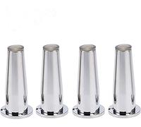 YTBHSHXZ Patas metálicas de Horquilla for Muebles, Color Plata, 8-20 cm, Paquete 4(Bright Silver,15cm)