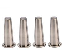 YTBHSHXZ Patas metálicas de Horquilla for Muebles, Color Plata, 8-20 cm, Paquete 4(Brushed Silver,15cm)