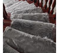 YTBHSHXZ peldaños, 1 Alfombra de Felpa Suave y esponjosa for escaleras, Antideslizante(D,85x24cm)