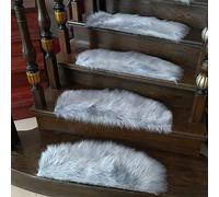 YTBHSHXZ peldaños, 1 Alfombra de Felpa Suave y esponjosa for escaleras, Antideslizante(F,85x24cm)