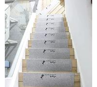 YTBHSHXZ peldaños, Alfombra Antideslizante for Interiores, Ideal for escaleras, for niños, Ancianos y Mascotas(5,10PCS)