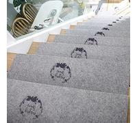 YTBHSHXZ peldaños, Alfombra Antideslizante for Interiores, Ideal for escaleras, for niños, Ancianos y Mascotas(16,10PCS)